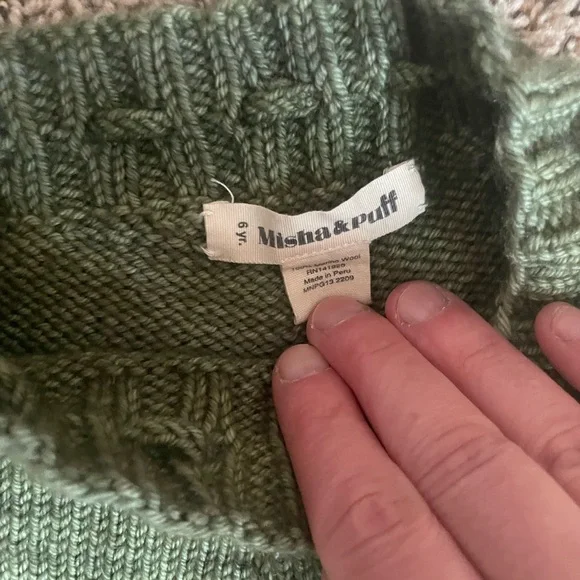 Misha & Puff Olive Wool Sweater - Picture 4 of 8